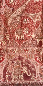 Rajasthani Shawl Reversible Red and Beige